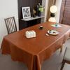 Скатерти из вощеной кожи, прямоугольные банкетные скатерти для стола El, мягкий моющийся обеденный коврик для домашнего декора в столовой, 1 шт.