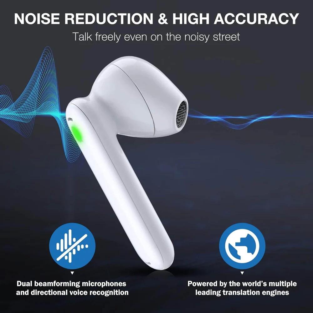 Наушники-переводчики Timekettle WT2 Edge, двусторонний синхронный перевод с ИИ, 40 языков онлайн, офлайн