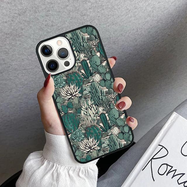 Чехол для телефона Суккуленты и Кактус Для iPhone 17 Air 16 15 14 plus 12 13 pro max coque Оболочка Fundas
