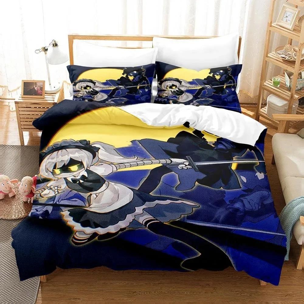 Fashion 3D Printing Anime Murder Drones Bedding Set Cartoon Three-piece Set Adult Kid Bedroom Duvet Cover Sets Home Textiles
