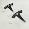 1-3pcs glossy black for Tesla Model3 ModeY car Front Emblem Rear Tail Trunk Steering Wheel Sticker Badge Decal Styling