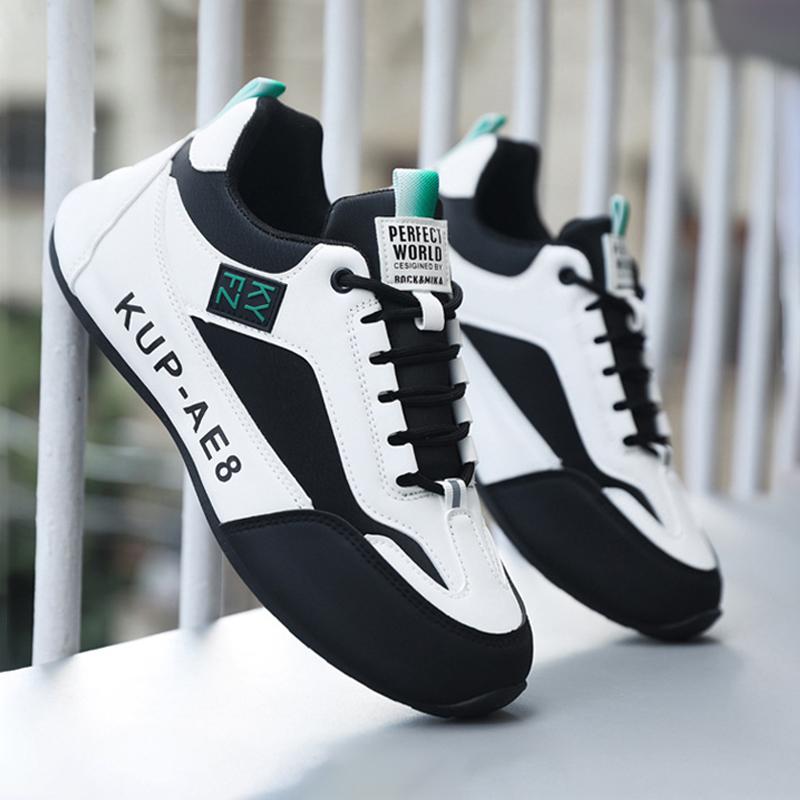 Модные мужские водонепроницаемые кроссовки из искусственной кожи, повседневная спортивная обувь, мужские легкие дышащие плоские нескользящие теннисные туфли, zapatillas hombre