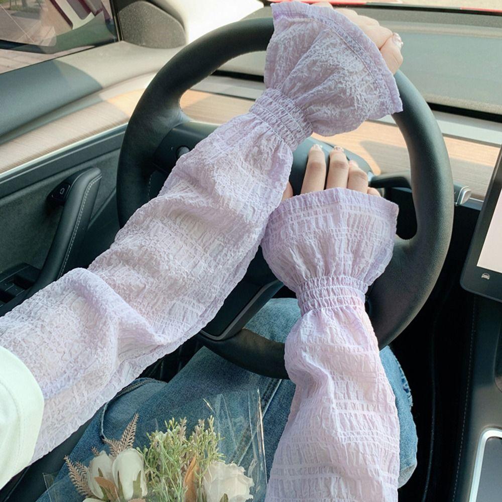 UV Protection Long Sleeves Cycling Chiffon Sleeve Cooling Sleeves Arm Sleeves Sunscreen Sleeves