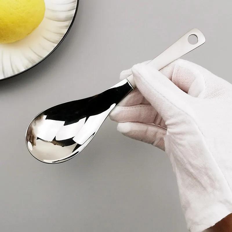 Ложка для супа из нержавеющей стали Simple Home Tableware Детская ложка для супа Кухонный инструмент Высокий уровень внешнего вида Совок для ужина