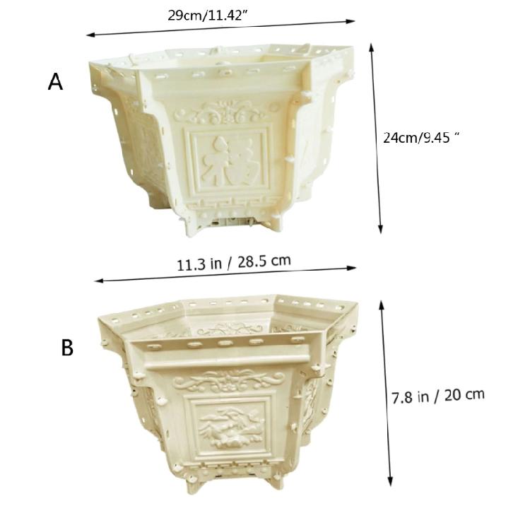 Tall Planter Mold DIY Hexagonal Flower Pot Mold Flower Container Mold for Plant