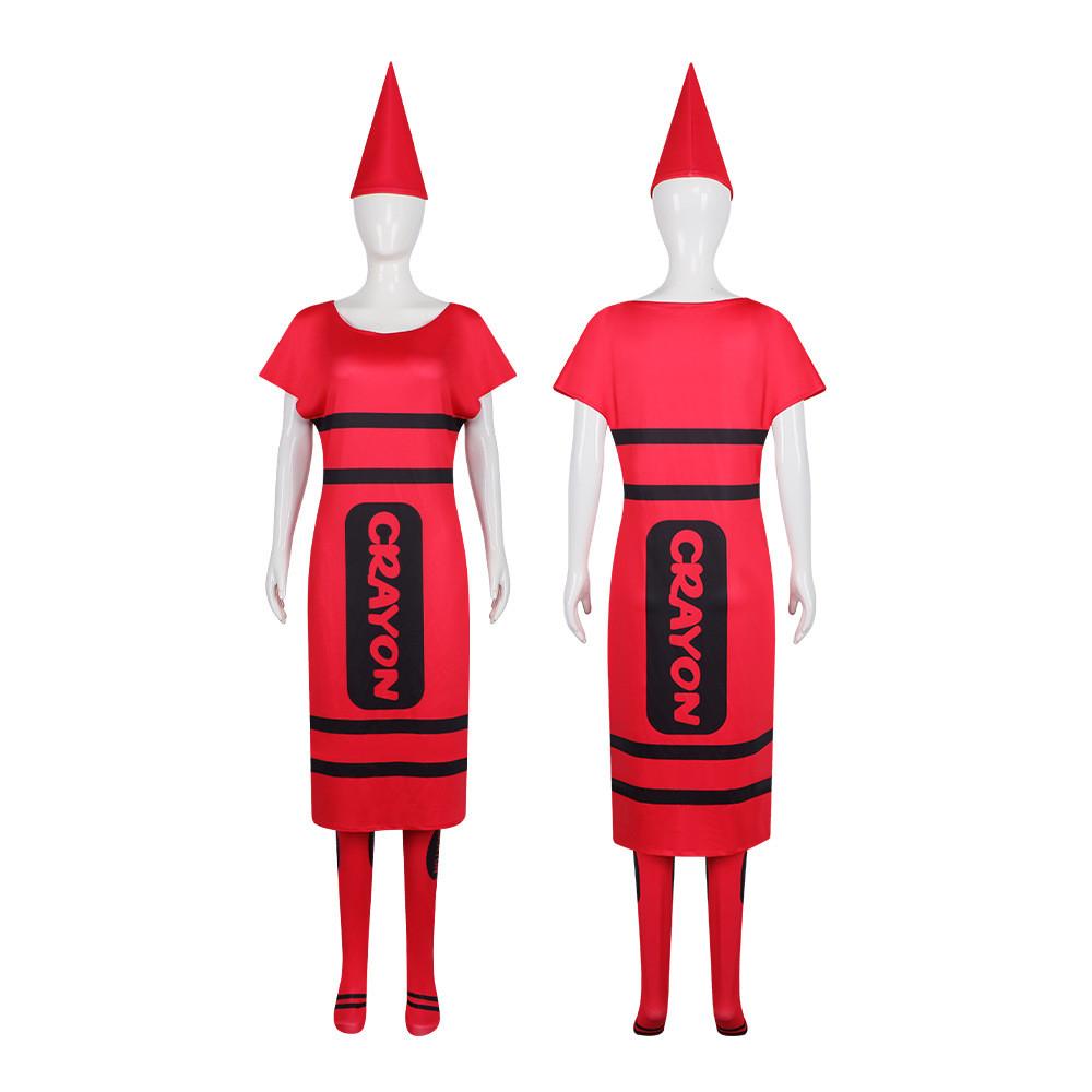 Colored Pencils Cosplay Costume For Adults With Polyester Fabric For Halloween Parties