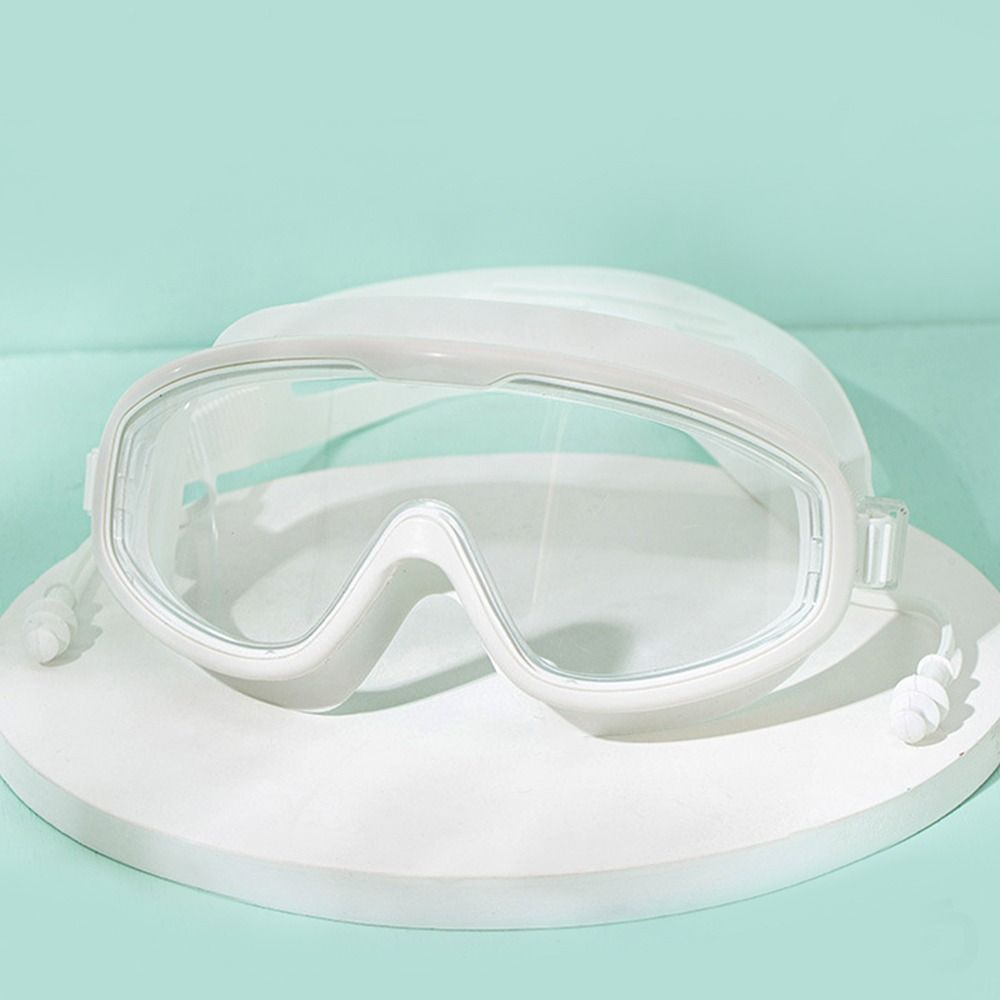 Adult Youth High Definition Wide View Swim Eyewear Swimming Goggles Eyeglasses with Earplugs