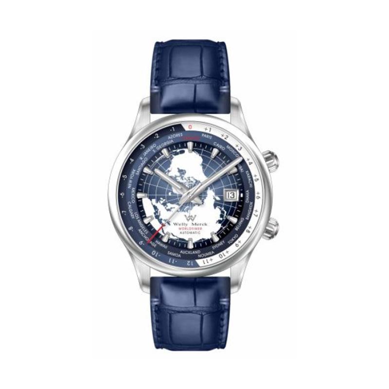 WM Watch Японские механические мужские часы с высококачественным сапфировым стеклом Мировое время Аутентичный бренд Welly мужские часы-WM057