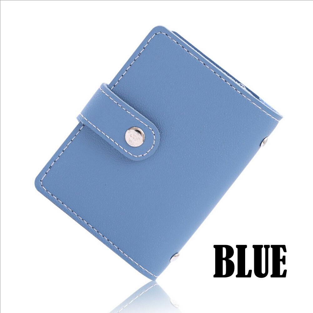 New Anti-theft ID Credit Card Holder Fashion Women's 26 Cards Slim PU Leather Pocket Case Purse Wallet Bag for Women Men Female