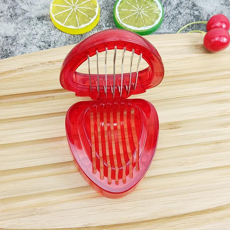 Kitchen Fruit Tools Strawberry Slicer Strawberry Corer Strawberry Peeler Stem Remover Creative Melon and Fruit Slicer