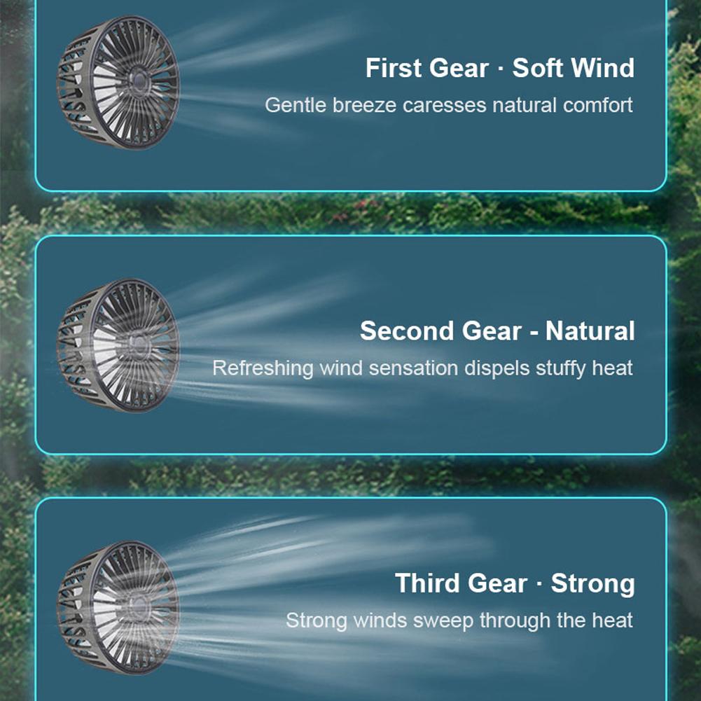 12 В/24 В Автомобильный вентилятор для вентиляции подголовника USB-зарядка Автомобильный шейный охладитель Вращение на 360 градусов Вентилятор для охлаждения спинки сиденья автомобиля для автомобиля внедорожника