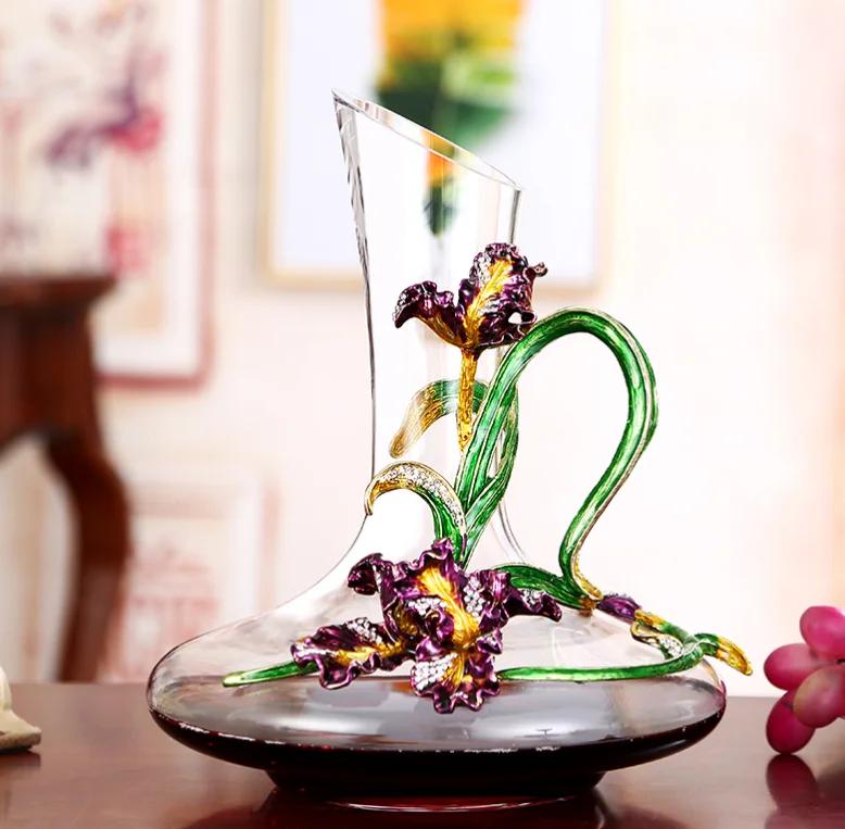 Glass Red Wine Goblet European Style Wine Rack Home Decoration Wine Glasses Suit Wedding Gift