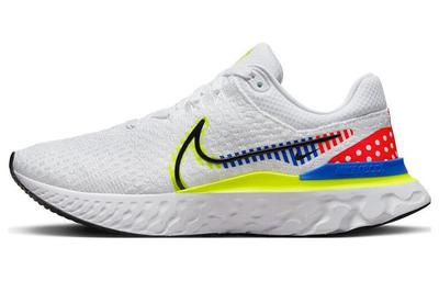 React Infinity Run Flyknit 3 Premium Белый Вольт Гонщик Синий DX1629-100
