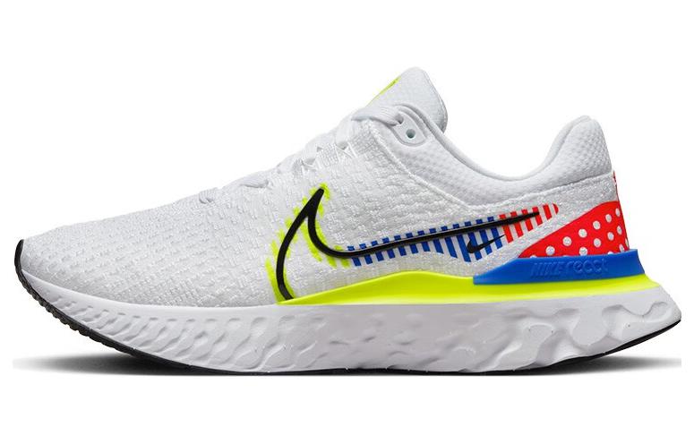 Nike React Infinity Run Flyknit 3 Premium Белый Вольт Гонщик Синий DX1629-100