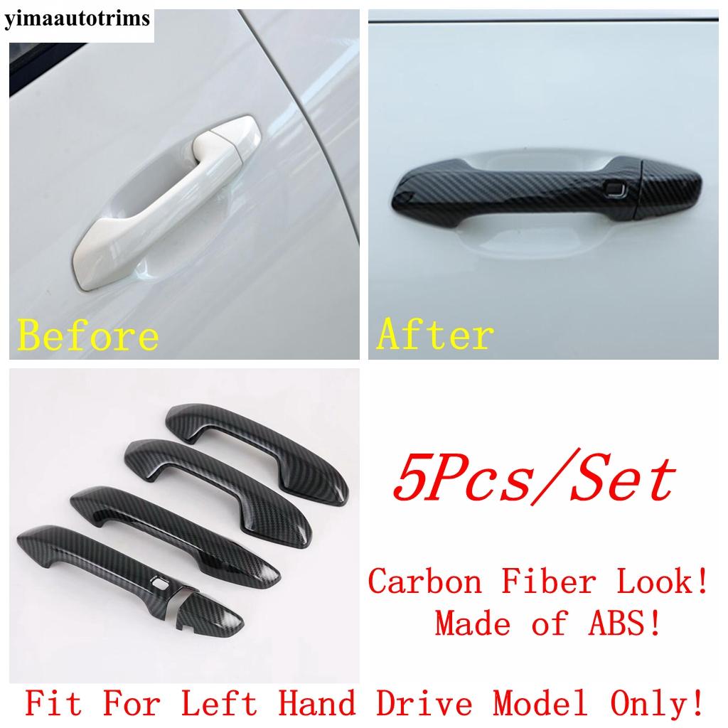 Side Door Handle Decoration Cover Trim For Kia Cerato / Forte / K3 - / Seltos - ABS Carbon Fiber Accessories
