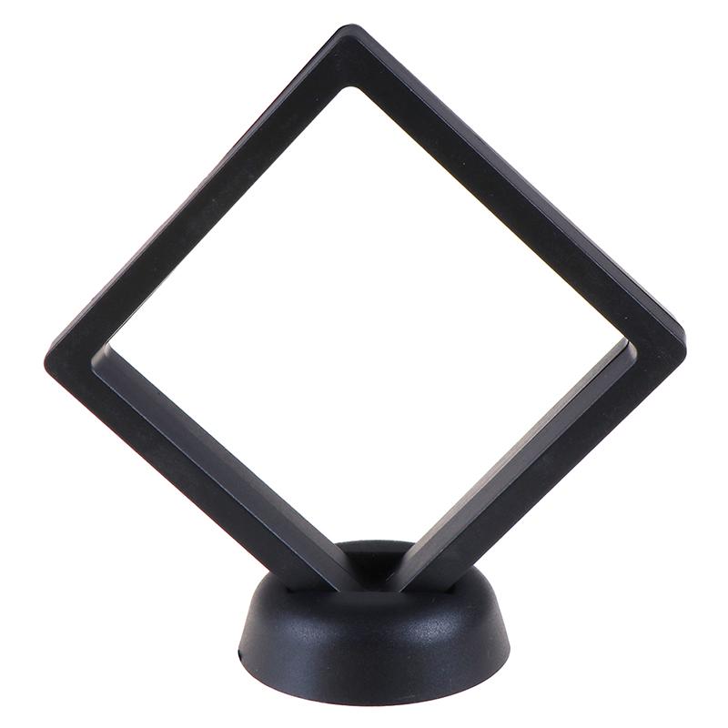 90*90 мм черный 3D плавающий ювелирный монетный дисплей рамка держатель коробка чехол с подставкой