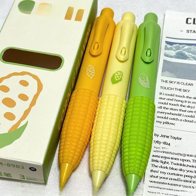 3 шт./кор. креативная гелевая ручка с запахом еды 0,5 мм, быстросохнущая, ручка для записей на экзамене, детский подарок, канцелярские принадлежности для школы
