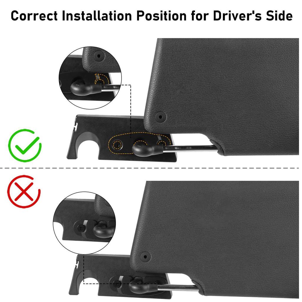 Крючки-зажимы для солнцезащитного козырька Wrangler JK/JL/JT