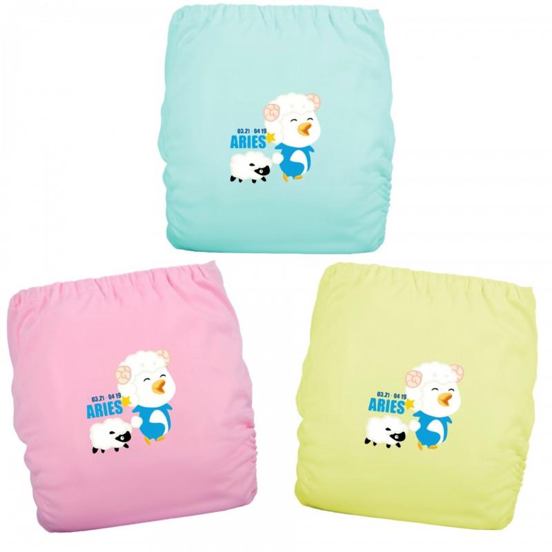 Reusable Cotton Diaper Cover Infants 0-3 Years With Zodiac Print Soft Washable Cloth Panty