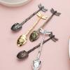 Zinc Zinc Zinc Alloy Dessert Spoon Vintage Teaspoon Tableware Dragonfly Coffee Spoon  Afternoon Tea