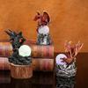Dragon Egg Resin Ornament with LED Light Halloween Home Decoration Fly Dragon Night Light Sculpture Desk Accessories