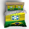 Brazil Flag Soccer Bedding Set Bedding Duvet Cover Set Duvet Cover Pillowcases Home Decor (1 * Duvet Cover 2 * Pillowcases, without duvet insert)