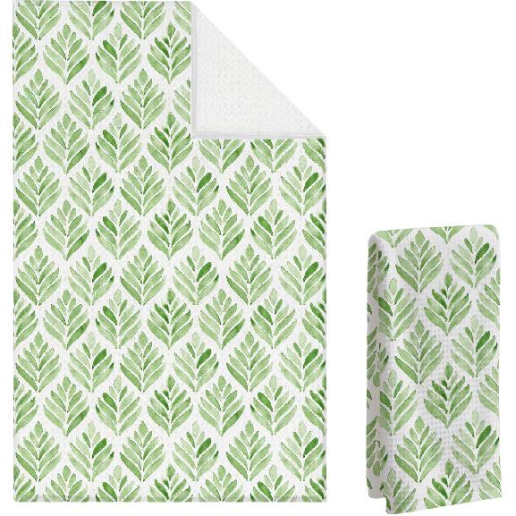 Daisy Waffle Towels, Floral Hand Towel, Floral Black & White Decor for Kitchen Bathroom, Gift for Hostess, Daisy Gift Dish Tea Towels,16x24 Inch.
