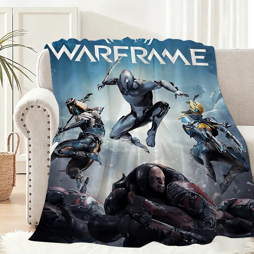 Popular Games Warframe Throw Lightweight 240g Flannel Blanket Soft Skin-friendly for Summer Cooling
