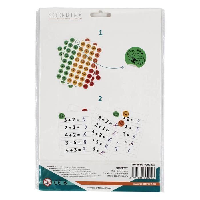 Pack de Gommettes - SODERTEX - Thème Appréciation - 576 pièces - 12 planches 17x22cm - Mixte