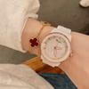 Легкие роскошные женские часы Fashion Niche Водонепроницаемые кварцевые женские часы Полностью керамические часы Camellia женские часы