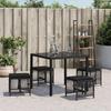 VidaXL Set of 4 Garden Stools with Cushions, Patio Chairs, Terrace Seats, Backyard Outdoor Furniture, 365056