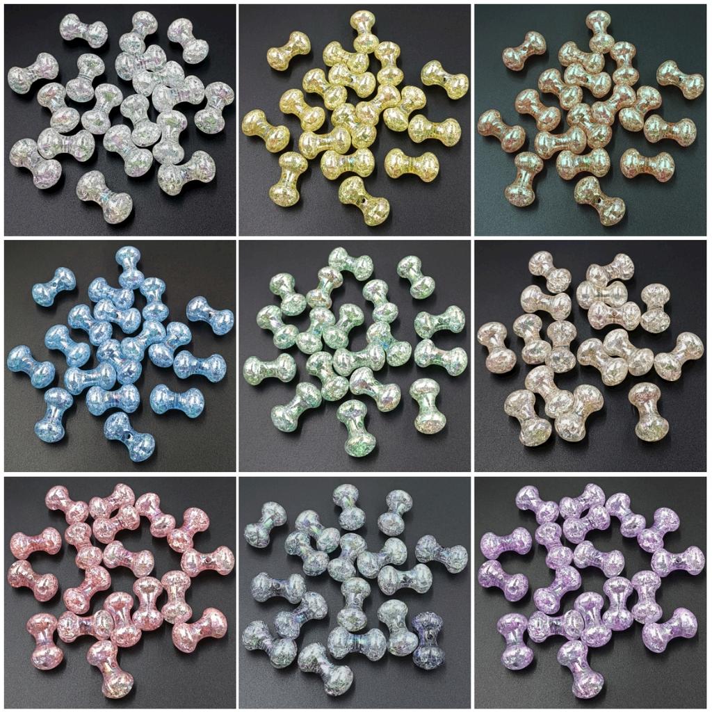 Материалы для изготовления украшений своими руками ручной работы, модные аксессуары в виде гантели, креативные бусины-вспышки цвета кристалл AB, 5 шт., браслет, ожерелье, акриловые аксессуары