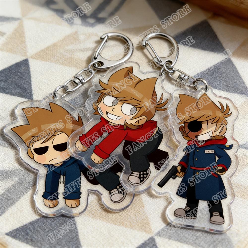 Популярные брелки Eddsworld Торд для аксессуаров Сумки Аниме Комикс Ринго Эддс Мем Брелки Украшения Геймеры Фанаты Друзья Подарки