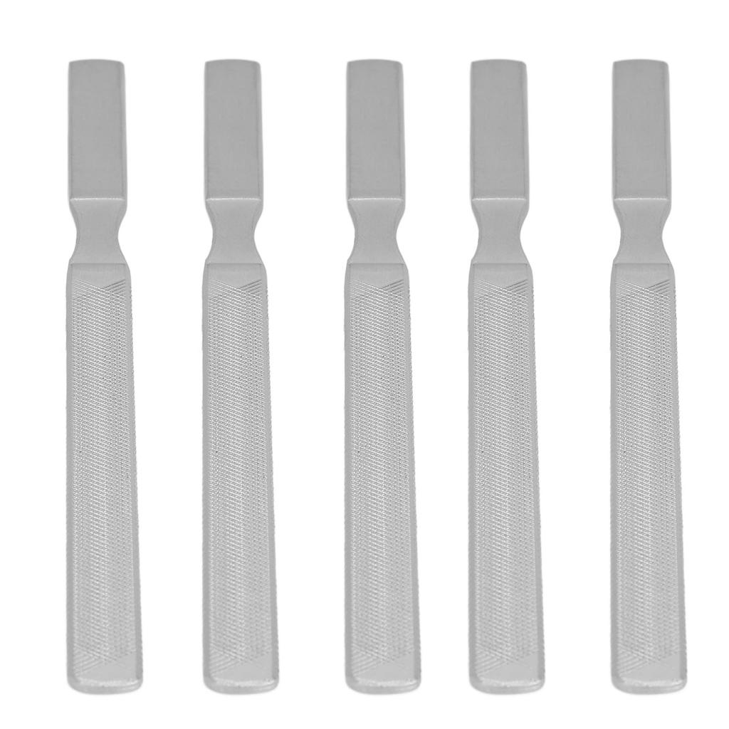 10 шт. пилочки для ногтей из нержавеющей стали с противоскользящей ручкой, 4-сторонние, двухсторонние металлические пилочки для ногтей 130 мм