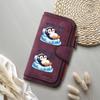 Cute Penguin Printed Long Wallet for Women PU Leather Multi Card Holder Fashion Casual Purse