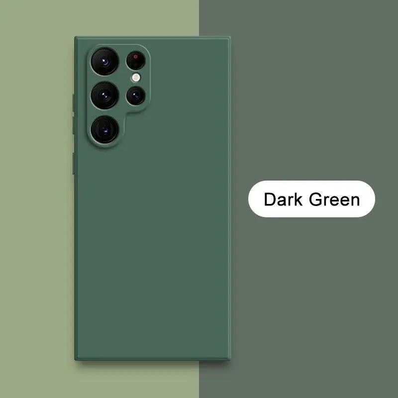 New Square Liquid Silicone Case For Samsung Galaxy S23 S22 S21 S20 Ultra Plus S21FE S20FE Note20Ultra A12 A52 A14 A54 A13 A33 A53 A73 Shockproof Case