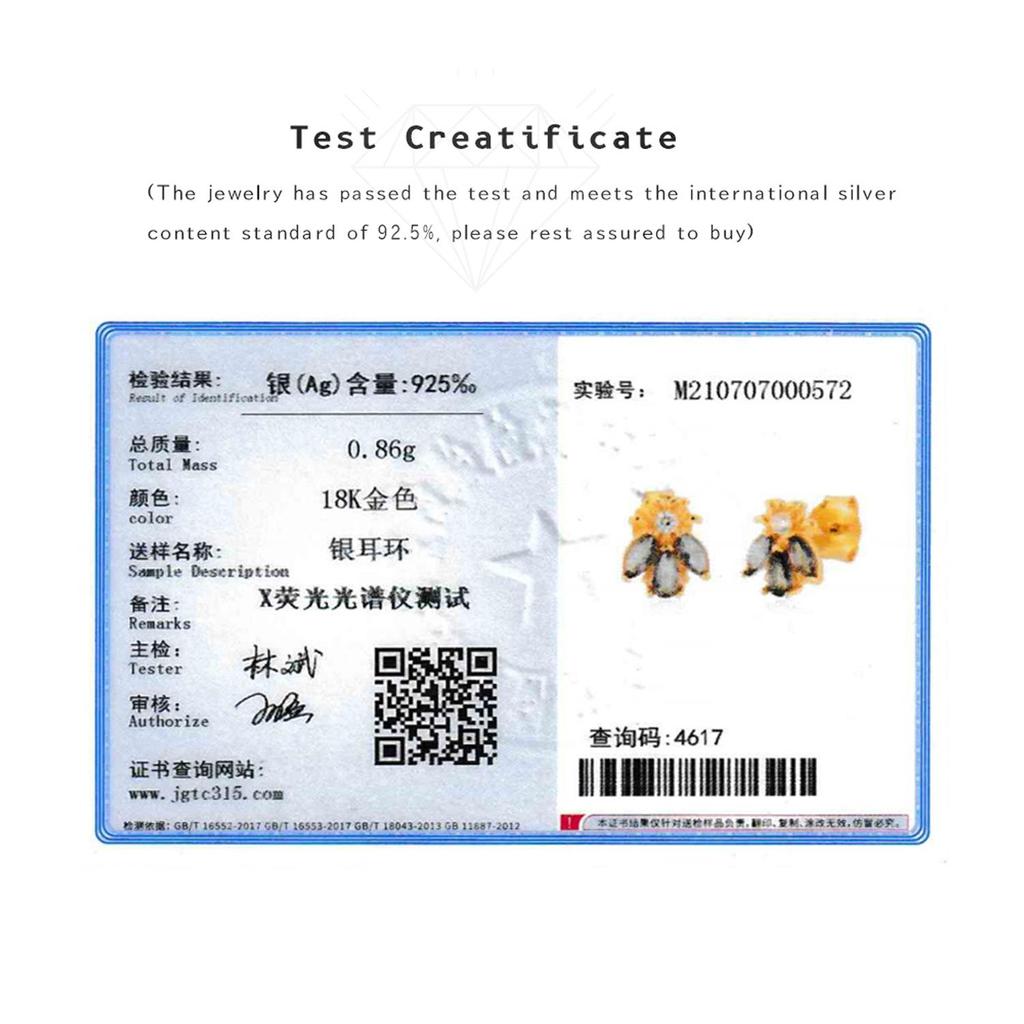 ANDYWEN 925 Sterling Silver Bee CZ Zircon Stud Earring Women Luxury Piercing Marqulse Crystal Fine Jewels