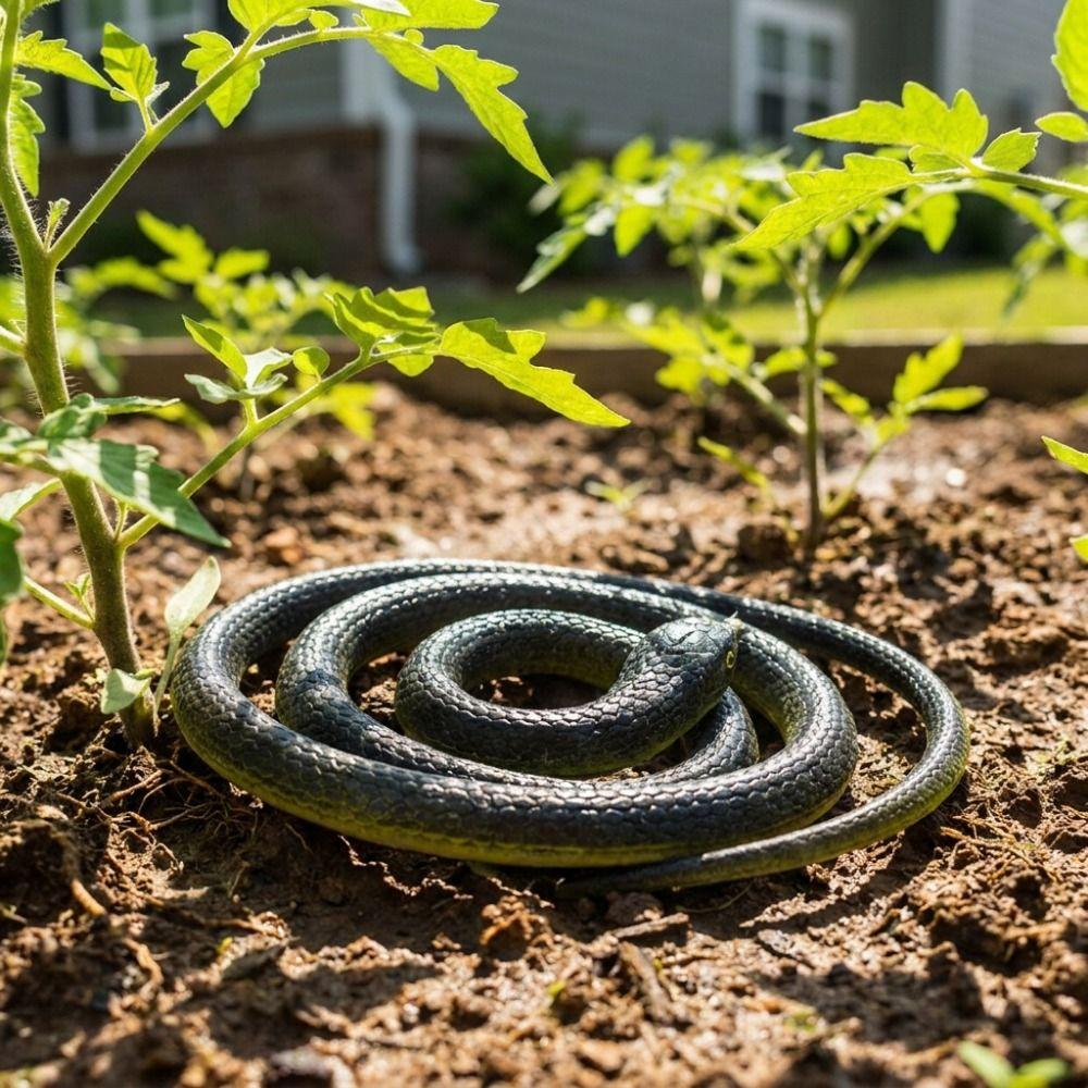 Realistic Fake Snake Lifelike Halloween Prank Props Scare Toy Joke Toys Snake Model Garden Decor