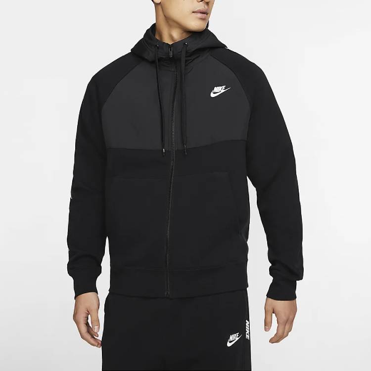 Nike Толстовки Мужские С Капюшоном Умеренная Кардиган CJ4416-010