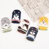 Premium Quality Womens Cotton Socks Featuring Cute Cartoon Dog Motif