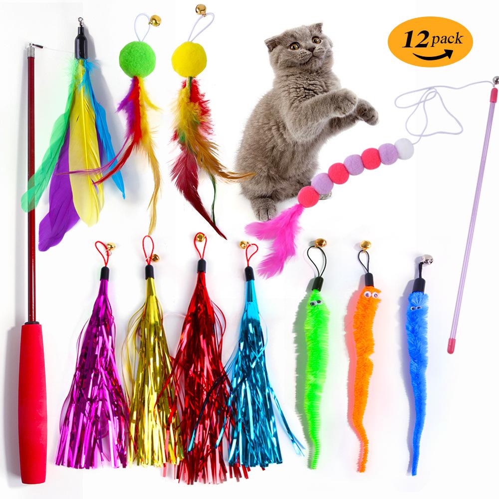 Набор игрушек для кошек «Трансграничный»: Интерактивный тизер, плюшевая мышь и звуковые игрушки