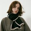 Korean Designer Premium Color Block Knit Warm Scarf Women Winter Soft Neck Warmer Elegant Style