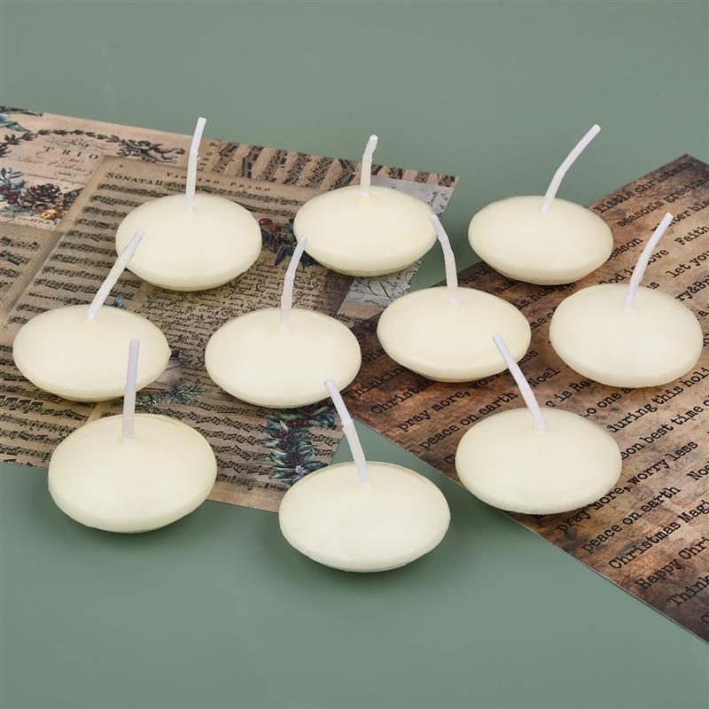 10 штук/упаковка Плавающие свечи Праздничные принадлежности Свечи для запуска Загадывающие свечи Воск Свадебный реквизит