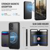 For Samsung Galaxy A13 4G/Galaxy A13 5G Magnetic Case JEEHOOD J10 Leather Back Phone Cover with Detachable Card Holder Kickstand