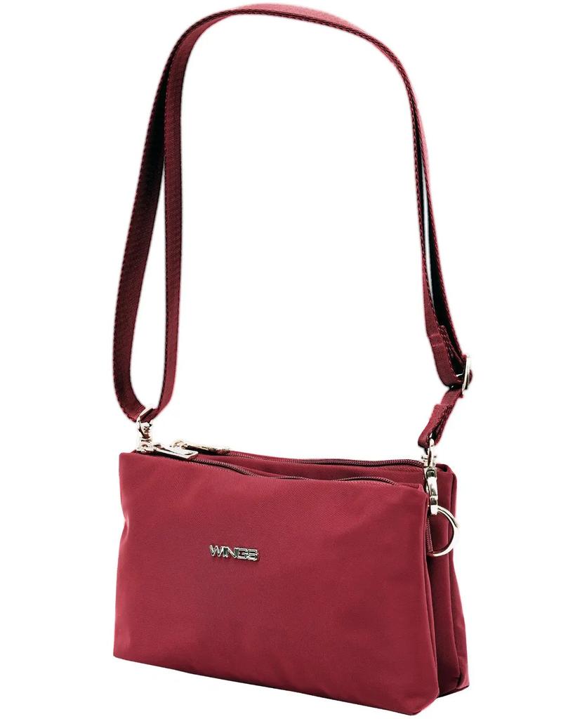 Rosella Sports Bag with Cosmetic Bag Function Dark Red