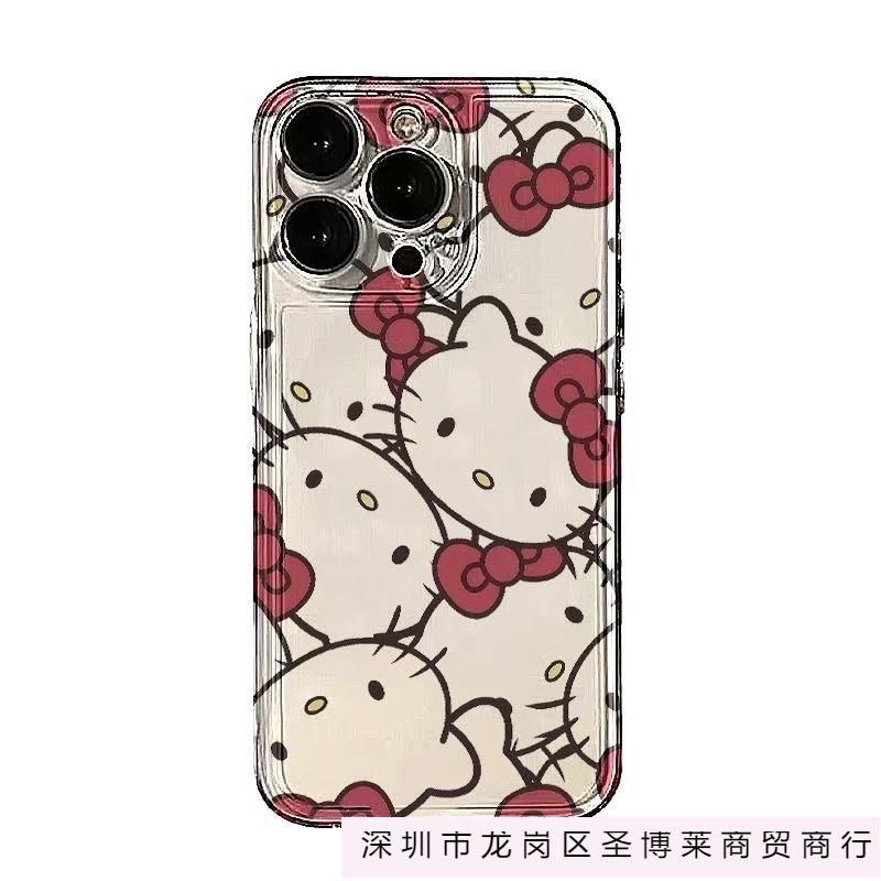 Чехол на весь экран KT cat 11/12pro для iPhone iPhone13/14/15 прозрачный всесторонний xs мультяшный 16plus