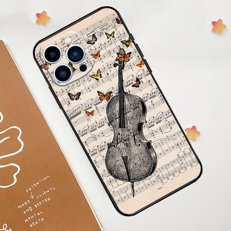 Чехол для телефона с нотами для iPhone 17 Pro Max 14 13 12 11 15 16 Pro Max mini 16 Plus 16e 17 Air Funda