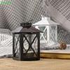 Vintage Iron Lantern with Glass Candle Holder Suitable for Wedding Home Office Decor