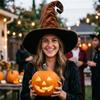 Velvet Halloween Witch Hat Large Witch Costume Hat Comfortable Plush Wizard Hat  Role-Playing