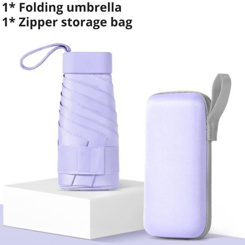 Стильный многоцветный портативный складной зонт для женщин с тканью с защитой от УФ-лучей